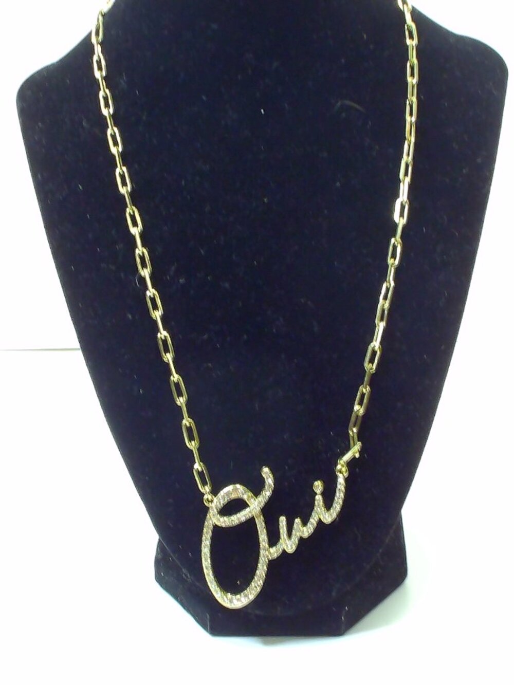 Heidi Daus Oui Oui Gold and Swarovski Crystal Necklace